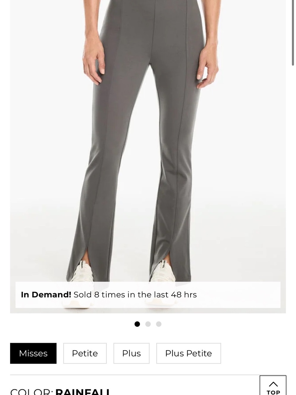 Talbots Boot-Cut Split-Hem Pants in Gray